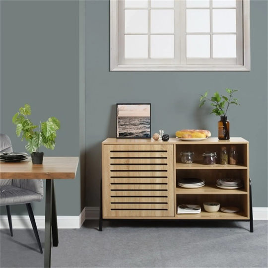 Sideboard Open Door Cabinet W/ door & shelf