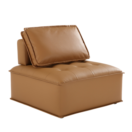 Mid Century Modern Luxury Single Sofa Chair Leather Lounge Chairs