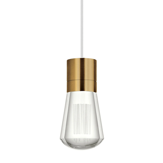 Tech Lighting Alva 4" Wide LED Mini Pendant with White Cord -