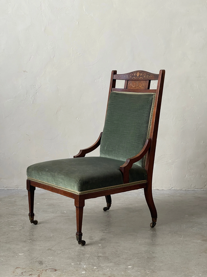 Edwardian Inlaid Slipper Chair