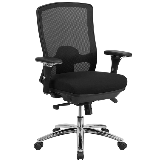 44.5" BlackGray Multi-function Swivel Ergonomic Office Chair