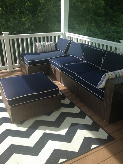 Outdoor Cushion Covers Chair Pad Seat Cushions With Cording With Sunbrella, Sectional Bench Seat, Pillows