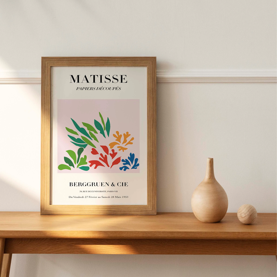 Henri Matisse - Colorful Cutouts Poster, Plants, Premium Quality, Vintage Free Shipping, French Painters Ar