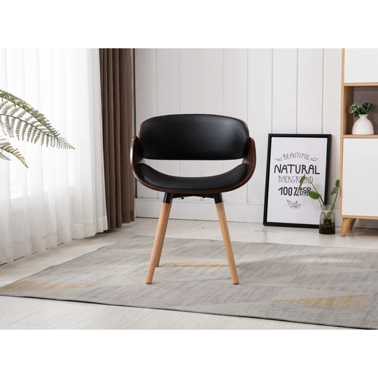 Home Beyond Black Synthetic Leather Leisure Chair - 24'' H x 15'' W x 21'' D