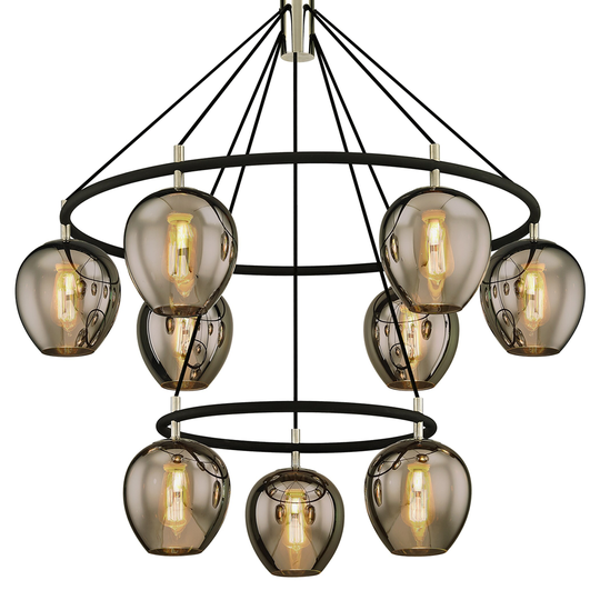 Troy Lighting Iliad 9-light Carbide Black Pendant