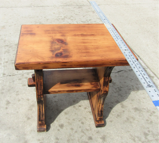 Vintage Wood Farmhouse Coffee Table, End Table, Living Room Table