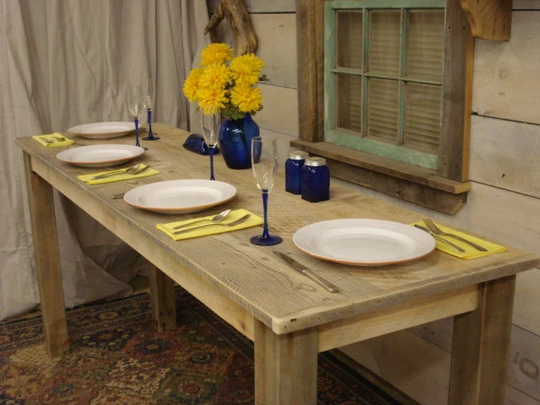 Farmhouse Table, Counter Height Dining Room Table 78" X 18" Deep 30 To 42" High | Pictured Is 72" & 22"Deep 36"High