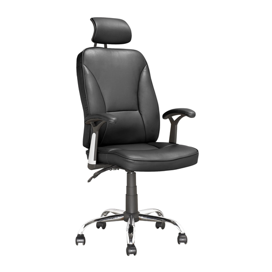 Executive Reclining Office Chair in Black Leatherette