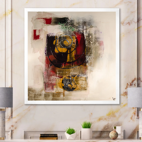 Designart 'Abstract Energetic Color Dance IV' Modern Framed Wall Decor
