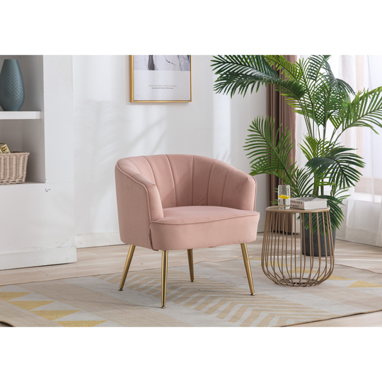 Accent Chair ,leisure single chair with Golden feet