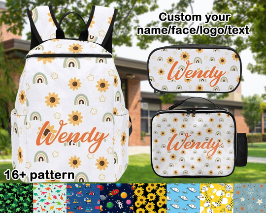 Personalised Kids Backpack, Custom School Bag, Lunch Bag, Pencil Case For Kid, Personalised Backpack, Personalized Bag, Back To Gift