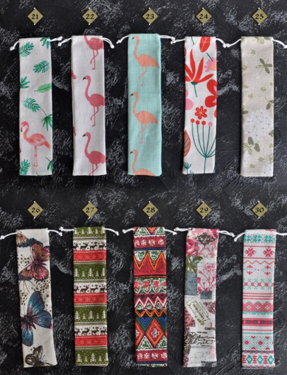 100 Reusable Bags/straw Bag Pencil Case Gift Bag/ Cotton & Linen - 10% Donated To Charity
