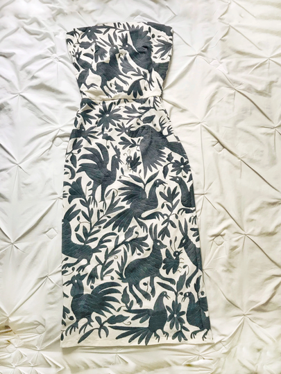 Otomi Strapless Midi Or Long Tube Pencil Dress Fitted Charcoal Gray