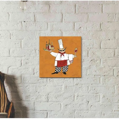 Vino Chef in Color by Anne Tavoletti - Wrapped Canvas Graphic Art Print