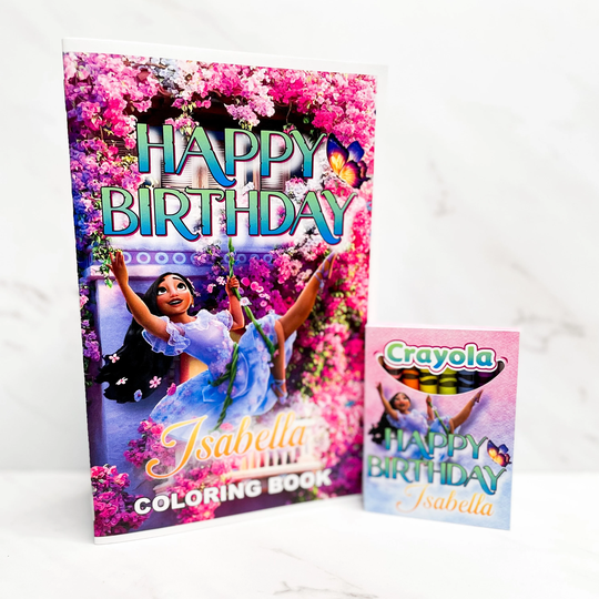 Isabel Party Favors, Coloring Book, Crayons, Birthday, Activity, Birthday
