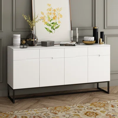 Puglisi 59.1" Wide 4 Drawer Sideboard