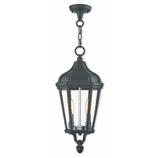 Livex Lighting 76189-14 Morgan Black 2-light Outdoor Pendant Lantern