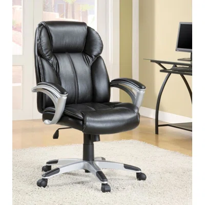 Adjustable Height Office Chair Black And Silver By Coaster