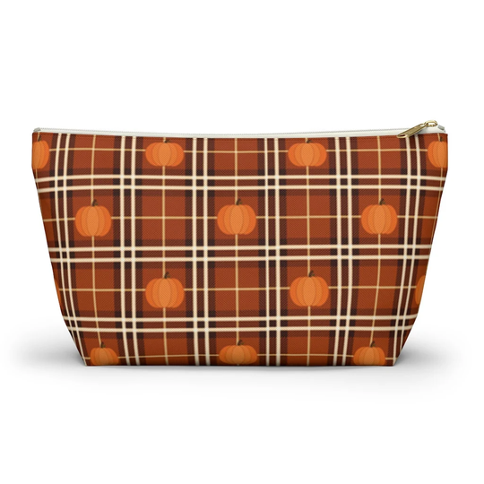 Pumpkins & Plaid Pouch, Pencil Case, Cosmetic Bag