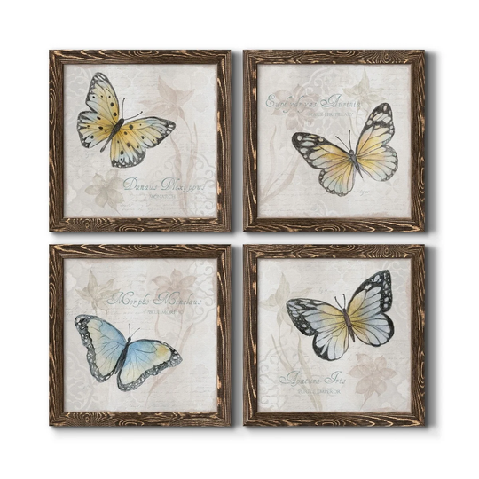 Postcard Butterfly I-Premium Framed Canvas - Ready to Hang - Multi-Color