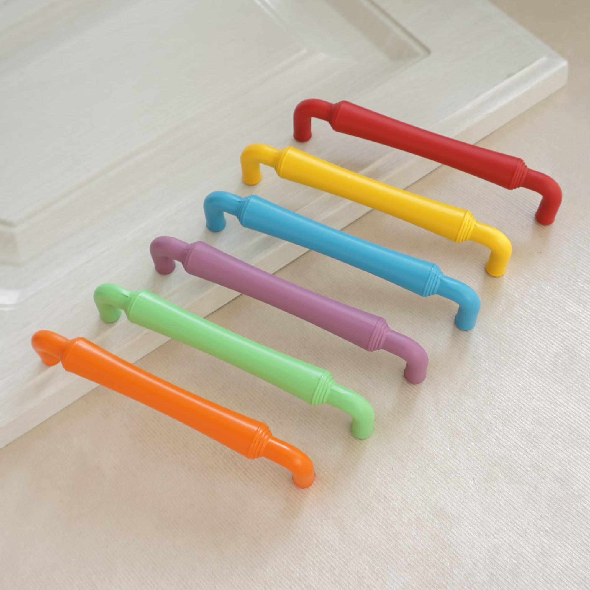 5" Colorful Cabinet Handle Knob Orange Purple Yellow Drawer Pulls Dresser Pull Kitchen Handles Kids Wardrobe 128 Mm
