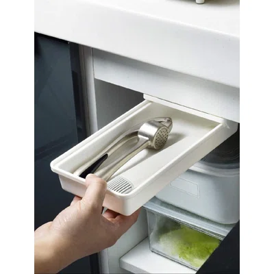 Desk Pencil Drawer Organizer Under Table Drawer Hiding Self Adhesive Pencil Drawer Smooth Slide Out Organizer For Desktop (Small)