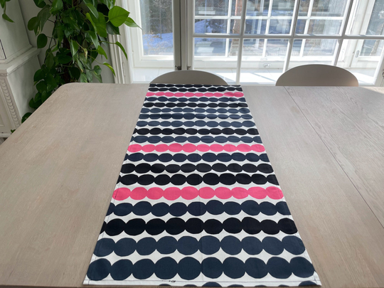 Marimekko Table Runner, Small Polka Dot Tablecloth, Scandinavian Home Decor