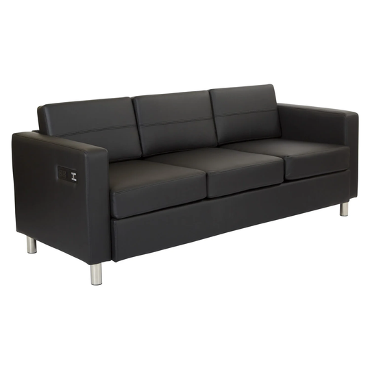 Porch & Den Canal Sofa With Dual Charging Station In Dillon Fabrics K/D