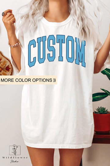 Custom Comfort Colors T-Shirt, State Tshirt, Text Shirt, Trendy Oversized Vintage Shirts, Personalized Tee
