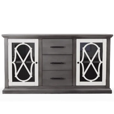Catarino 70" Wide 3 Drawer Pine Solid Wood Sideboard