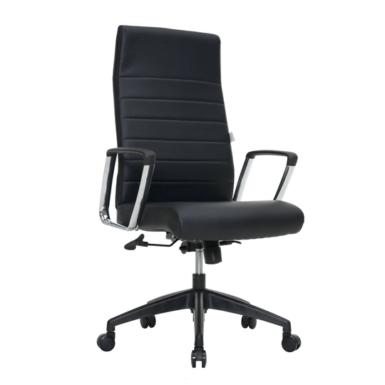 LeisureMod Hilton Modern High Back Leather Conference Office Chair
