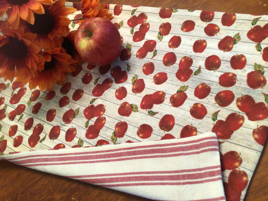 Fall Table Runner Apple Reversible Autumn Farmhouse Runnerthanksgivingtablerunner Ginghamtable