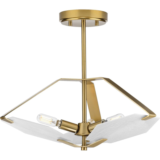 Rae Collection Three-Light Semi-Flush Convertible - 9.880" x 18.500" x 16.340"