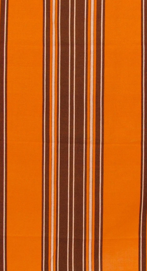 Swedish Vintage Table Runner Size 13" - 22"x 59" Bright Orange/Brown White Woven Striped Runner, Topper