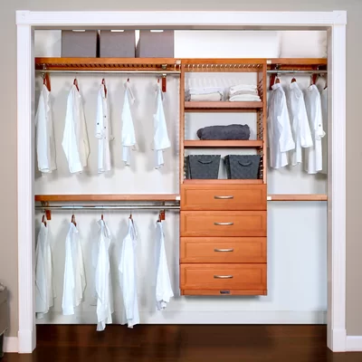 Woodcrest 120" W Closet System Reach-In Sets