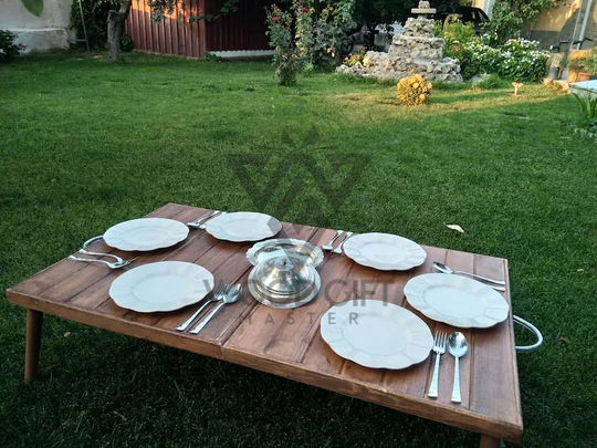 Party Table, 28x48 Inç, Valentine's Day Picnic Wedding Car Picnic Bohemian Style Boho Table