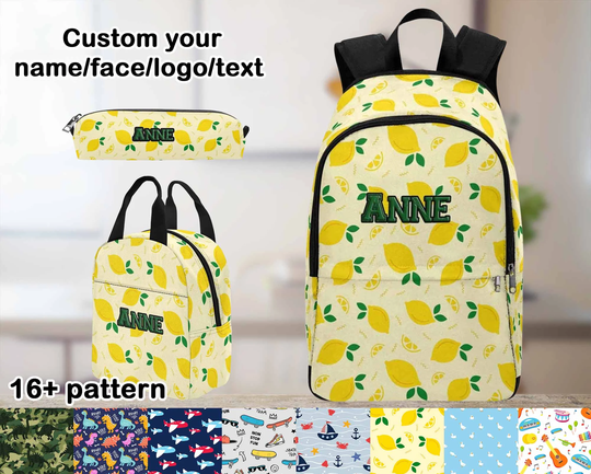 Customize Your Name&logo On Backpack, Custom Backpack, Lunch Bag, Pencil Case For Kids, Personalized Bag, Back To School Gift, Gift Kids