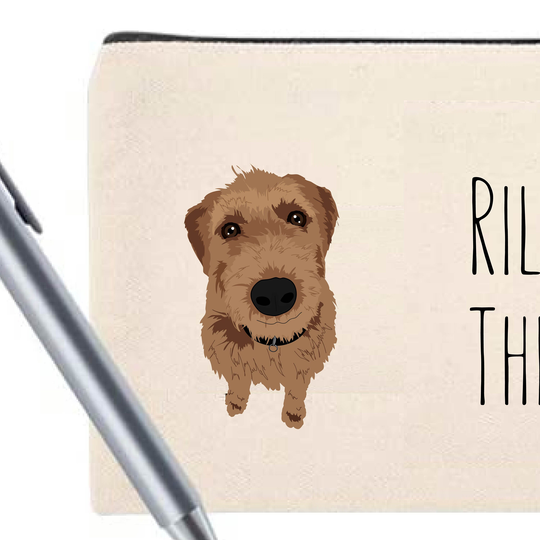 Airedale Cosmetic Bag | Travel Pencil Pouch Mask