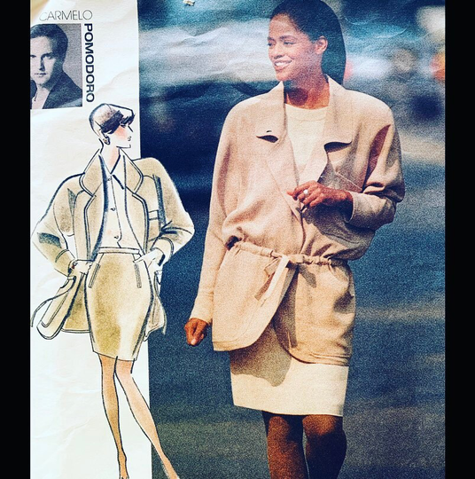 90S Pattern, Pencil Skirt Jacket Vogue Designer Sewing Patterns, Fitted Coat 2610 8 10 12