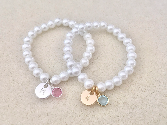 Swarovski Birthstone Bracelet For Flower Girls Gift Bridesmaid Birthday Sister Girl