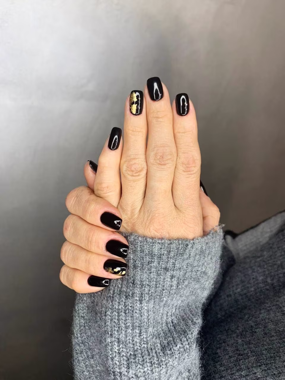 Black False Nails Press On Short Square Christmas Toenails Ballerina Long Blue Toe Fake Gold