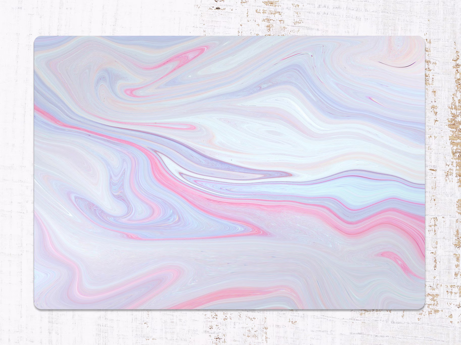 Candy Marble Chair Mat, Pink Vinyl Floor White Protective Stone Splat Flooring, Gift Idea, Splash Mat