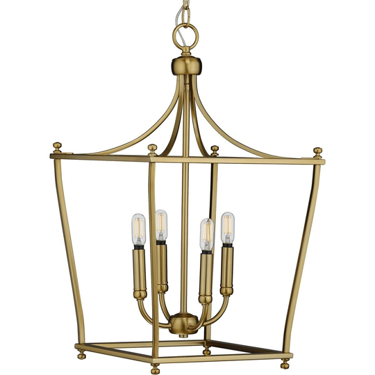 Parkhurst Collection Brushed Bronze Four-Light Foyer - 7.090" x 18.310" x 18.310"