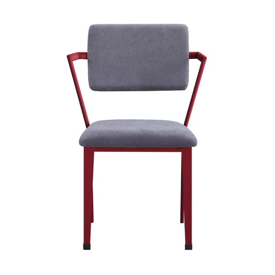 Irregular Minimalist Design Post-Modern Style Geometric Design Fabric Chair with Metal Legs