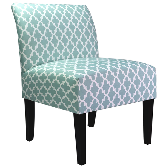 SAMANTHA Fulton Solid Wood Ikat Accent Chair by MJL Furniture Designs