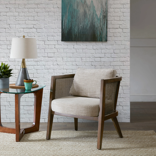 Carson Carrington Saue Camel Accent Chair