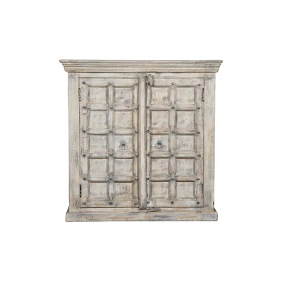 White Distressed Antique 2 Door Sideboard