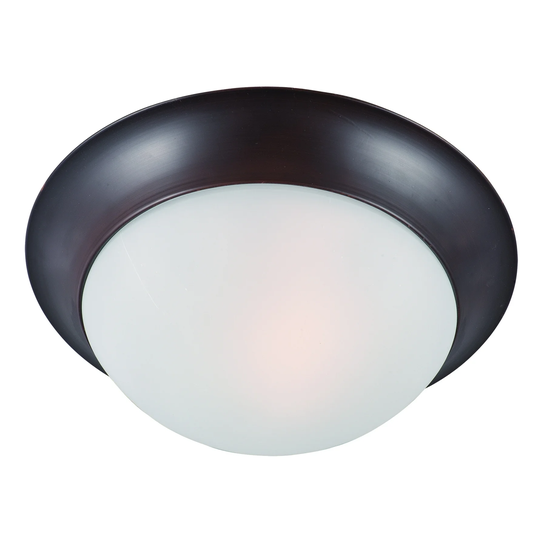 Essentials 14" Wide Steel Flush Mount Ceiling Light - Oil Rubbed bronze