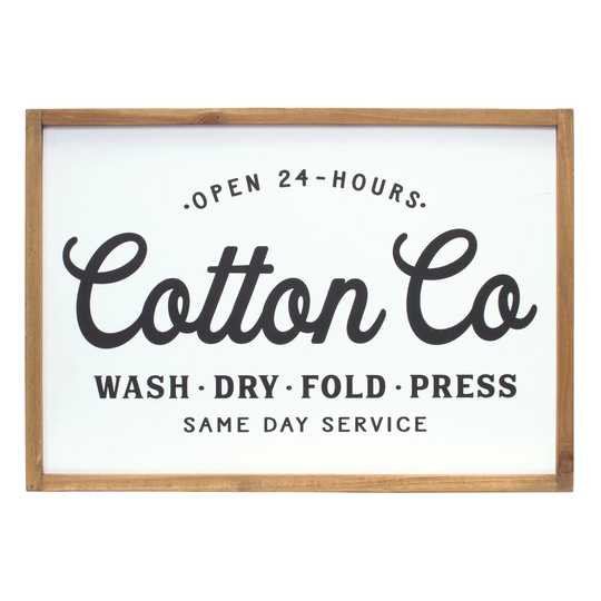 Cotton Co Laundry Sign - Multi-Color