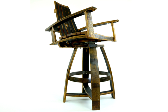 Whiskey Barrel Bar Chair